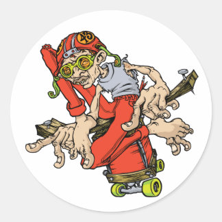 Schaats 43 ronde sticker