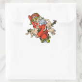 Schaats 43 ronde sticker (Tas)