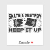 Schaats & 4-inch Kiss Cut Vinylsticker Sticker (Vel)
