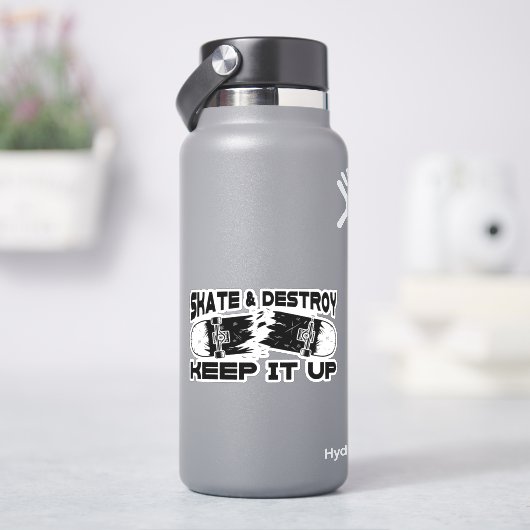 Schaats & 4-inch Kiss Cut Vinylsticker Sticker (HydroFlask)