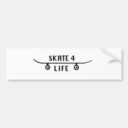 schaats 4 leven bumpersticker (Voorkant)