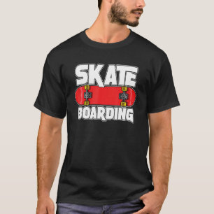Schaats aan boord voor skateboarder t-shirt