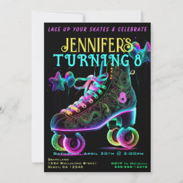 Schaats Birthday Party Invitation Kaart