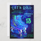 Schaats Birthday Party Invitation Kaart (Voorkant)