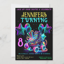 Schaats Birthday Party Invitation Kaart