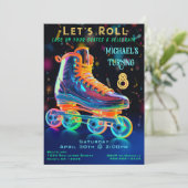 Schaats Birthday Party Invitation Kaart (Staand voorkant)