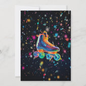 Schaats Birthday Party Invitation Kaart (Achterkant)