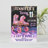 Schaats Birthday Party Invitation Kaart (Staand voorkant)