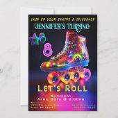 Schaats Birthday Party Invitation Kaart (Voorkant)