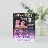 Schaats Birthday Party Invitation Uitnodiging Briefkaart (Staand voorkant)