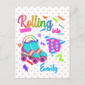 Schaats Birthday Rolling in Matching Birthday Girl Briefkaart (Voorkant)