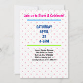 Schaats Birthday Rolling in Matching Birthday Girl Kaart (Achterkant)