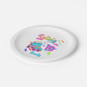 Schaats Birthday Rolling in Matching Birthday Girl Papieren Bordje (Gekanteld)