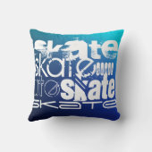 Schaats; Blauwe gradiënt Kussen (Achterkant)