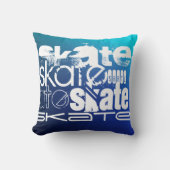 Schaats; Blauwe gradiënt Kussen (Voorkant)