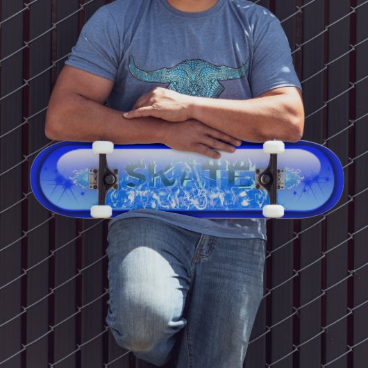 SCHAATS Blue Flame Persoonlijk Skateboard (Buiten 3)