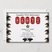 Schaats Boarder Flames Skateboard verjaardagsfeest Kaart (Voorkant)