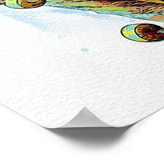 Schaats Boarding 20" x 24" Poster (Hoek)