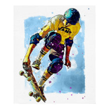 Schaats Boarding 20" x 24" Poster