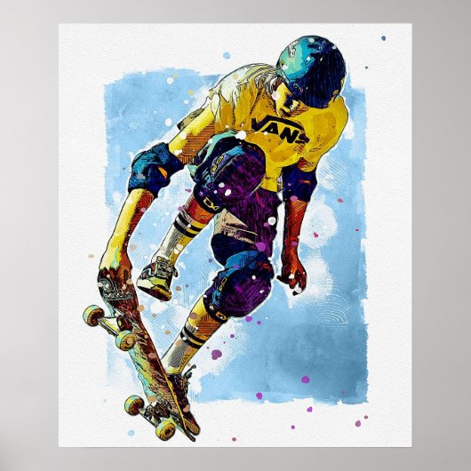 Schaats Boarding 20" x 24" Poster (Voorkant)
