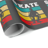 Schaats Boy Skateboarding Kind Retro Cadeaupapier (Rol Hoek)
