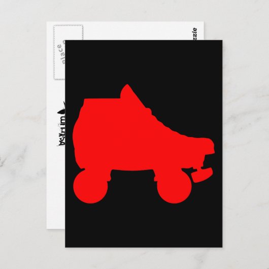 schaats briefkaart (Voorkant / Achterkant)