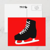 schaats briefkaart (Voorkant / Achterkant)