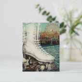 Schaats Briefkaart Santa Monica Pier Roller Skatin (Staand voorkant)