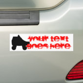 schaats bumpersticker (Op auto)
