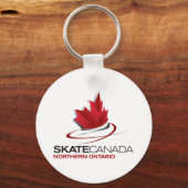 Schaats Canada Northern Ontario Logo Sleutelhanger (Voorkant)
