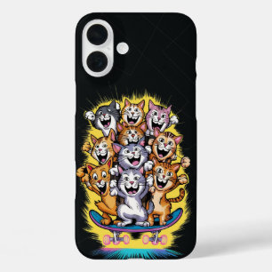 schaats Cats Squad iPhone 16 Plus Hoesje