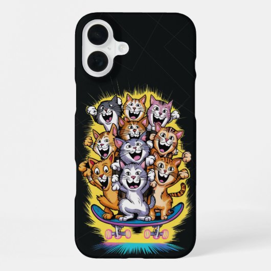 Schaats Cats Squad iPhone Hoesje (Achterkant)