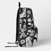 Schaats Classic Roller Schaatsen Zwart Wit Bedrukte Rugzak (Links)