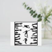 Schaats Crowd Briefkaart (Staand voorkant)