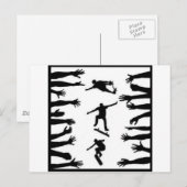 Schaats Crowd Briefkaart (Voorkant / Achterkant)