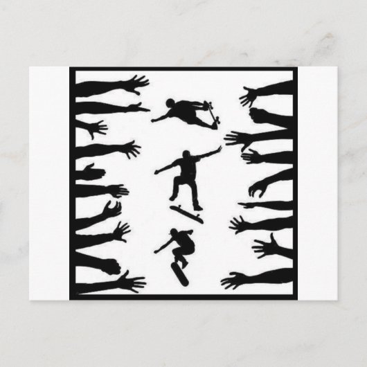 Schaats Crowd Briefkaart (Voorkant)