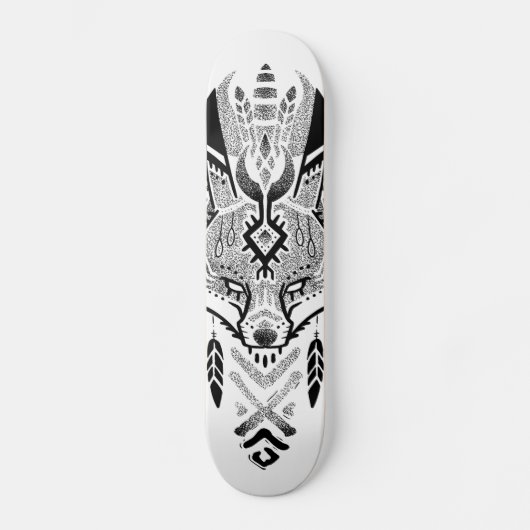 Schaats de renard style tattoo badass persoonlijk skateboard (Voorkant)