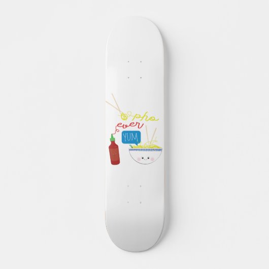 SCHAATS Deck voor Pho Lovers, Pho Ever Yum Persoonlijk Skateboard (Voorkant)
