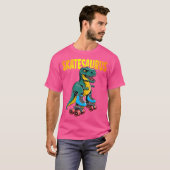 Schaats Dinosaurussen Rolschaatsen Skatesaurus Rol T-shirt (Voorkant volledig)