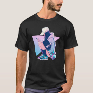 Schaats en Scroll - Cool Skater Girl T-shirt