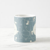 Schaats en sneeuwvlokken gepersonaliseerd koffiemok (Center)