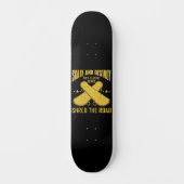 Schaats en vernielen van de weg persoonlijk skateboard (Voorkant)