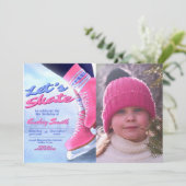 Schaats erop - Winter Schaatsfeest met Foto Kaart (Staand voorkant)