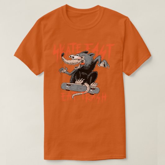 Schaats Fast Eat Trash T-shirt (Design voorkant)