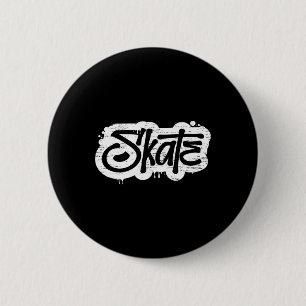 Schaats Graffiti Vervuild Skateboarden Schaats T-s Ronde Button 5,7 Cm