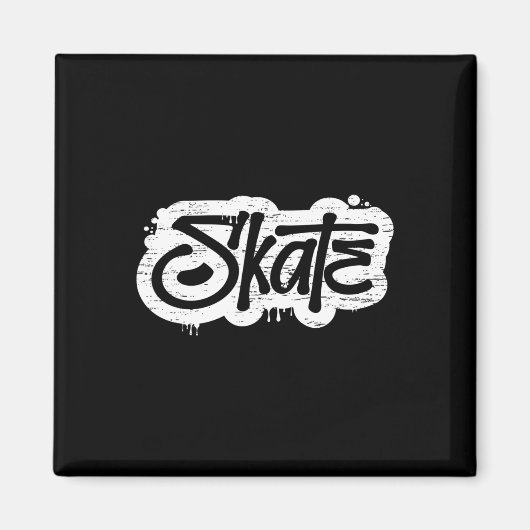 Schaats Graffiti Vervuild Skateboarden Schaatsers Magneet (Voorkant)