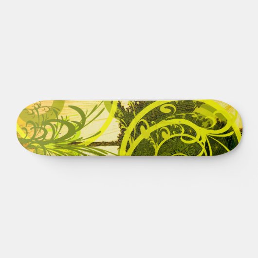 Schaats Groen Abstract Persoonlijk Skateboard (Horizontaal)