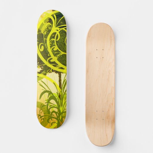 Schaats Groen Abstract Persoonlijk Skateboard (Voorkant)
