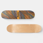 schaats "Harvest Blue Strands" Persoonlijk Skateboard (Horizontaal)