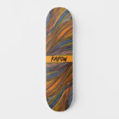 schaats "Harvest Blue Strands" Persoonlijk Skateboard (Voorkant)